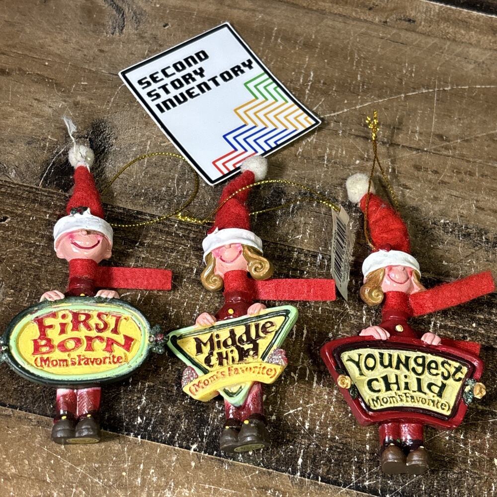 Kurt Adler Mom's Favorite Christmas Ornaments Bundle Lot Middle First Youngest